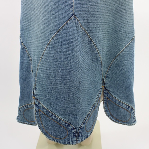 Vintage Neeso long floor length Jean skirt - Picture 6 of 8